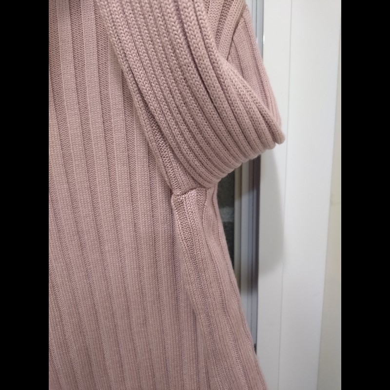 Moncler 粉色羽絨拼毛線針織外套-10