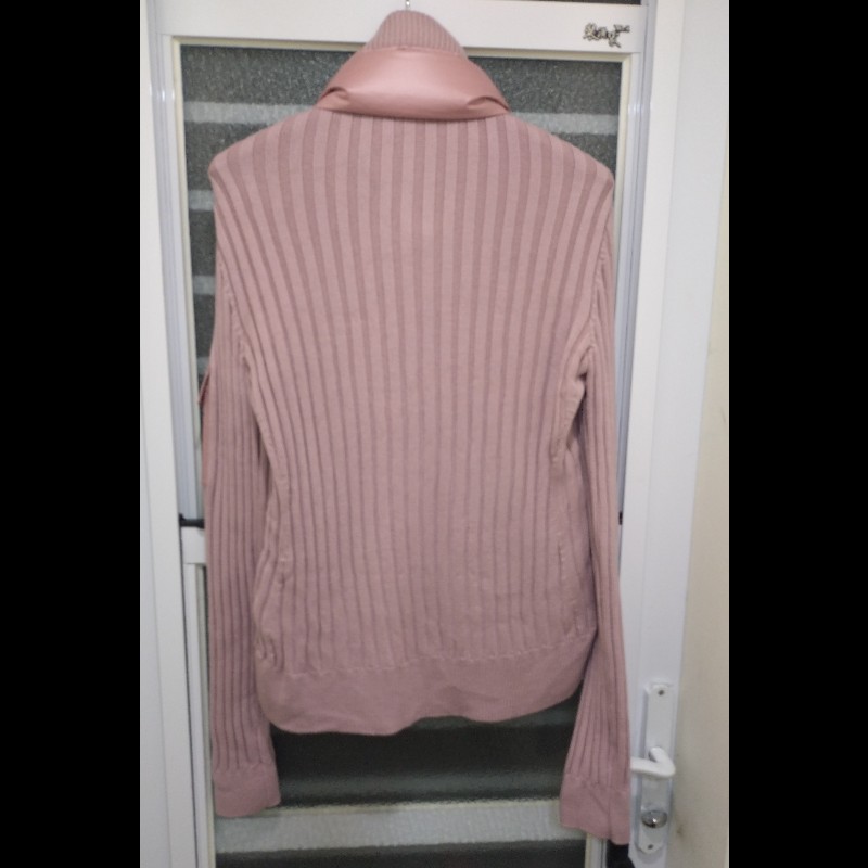 Moncler 粉色羽絨拼毛線針織外套-11