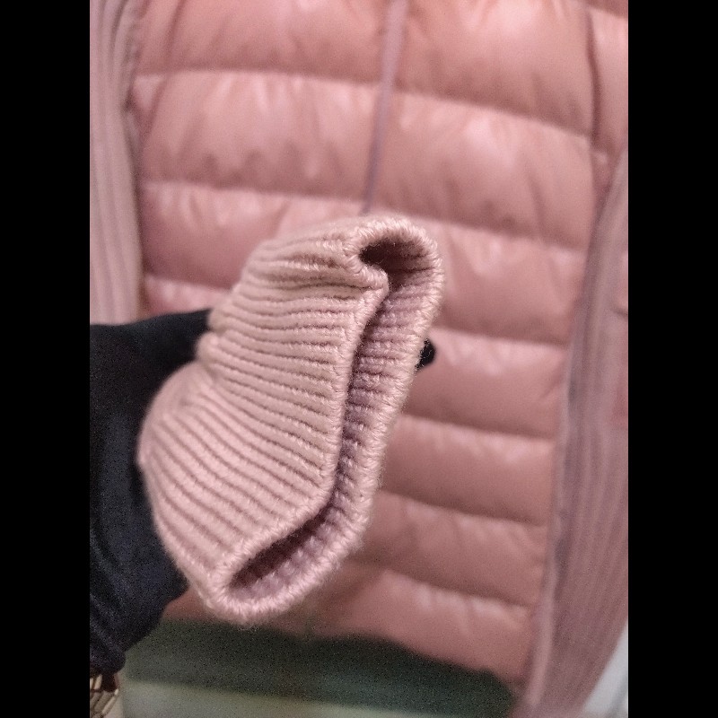 Moncler 粉色羽絨拼毛線針織外套-12