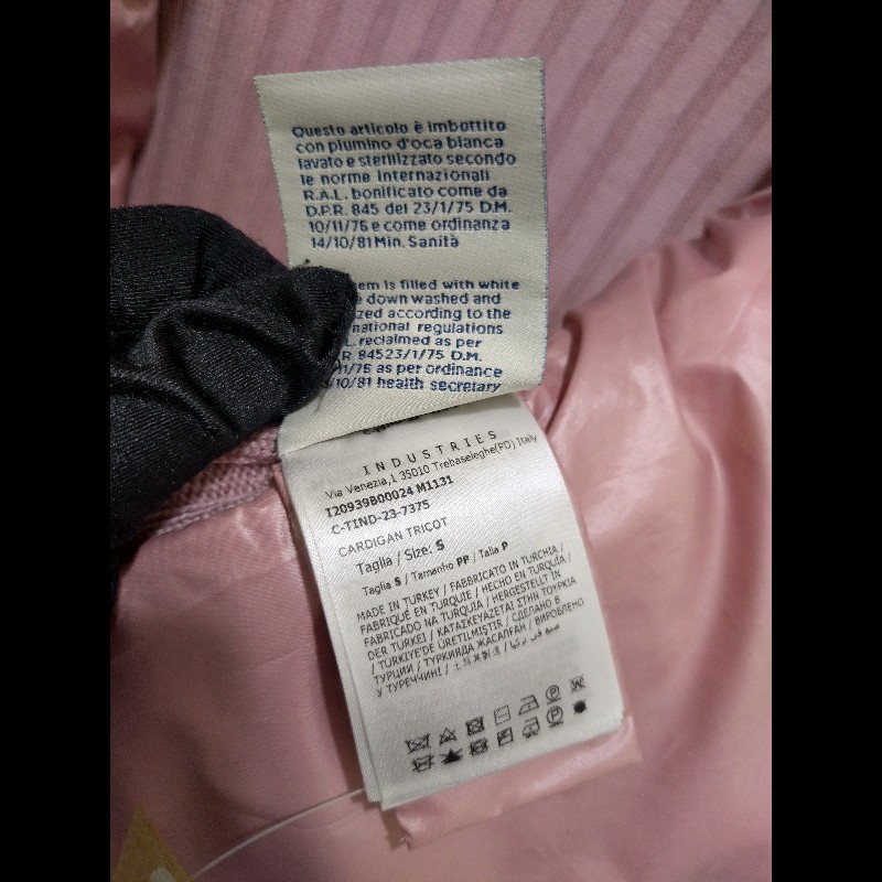 Moncler 粉色羽絨拼毛線針織外套-24