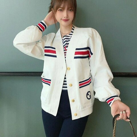 💎Han's house精品服飾💎 GUCCI 古馳 滿版 馬蹄 外套 現貨 M 原價70500