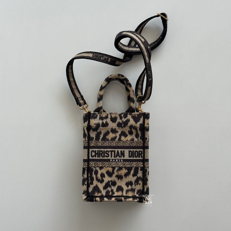 99新🆕 Dior 迪奧 Book Tote Mini 棕色豹紋-1