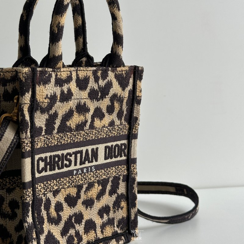 99新🆕 Dior 迪奧 Book Tote Mini 棕色豹紋-2