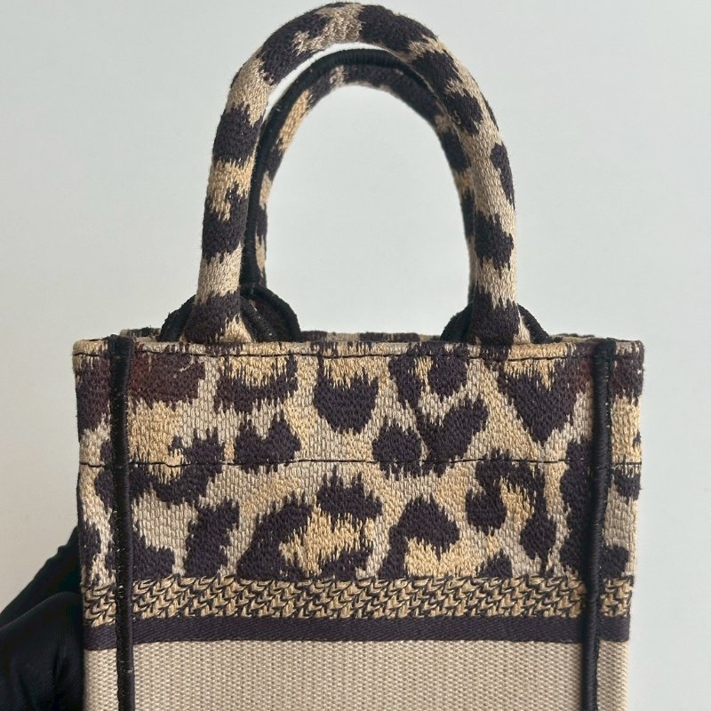 99新🆕 Dior 迪奧 Book Tote Mini 棕色豹紋-7