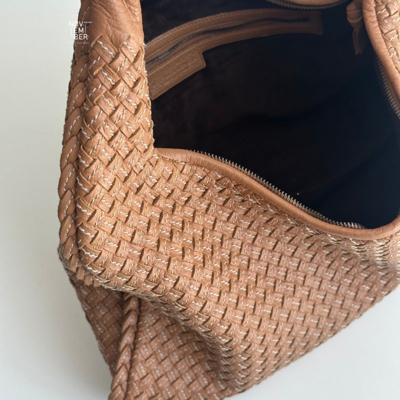 99新🆕 Bottega Veneta BV 奶茶色編織Hobo包-6