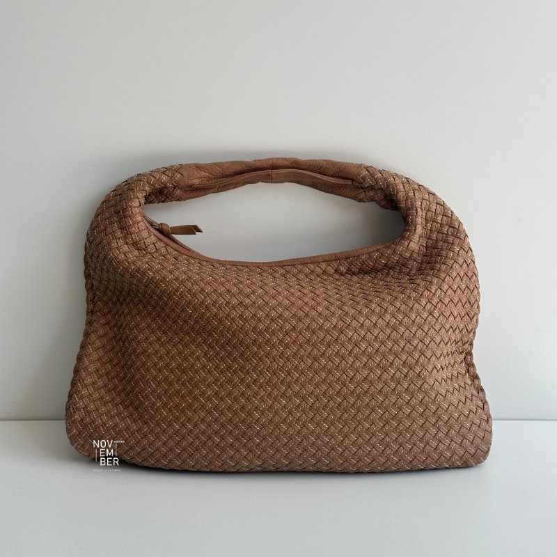 99新🆕 Bottega Veneta BV 奶茶色編織Hobo包-7