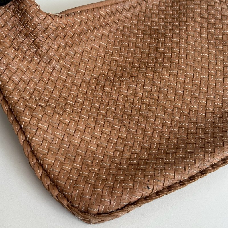 99新🆕 Bottega Veneta BV 奶茶色編織Hobo包-12