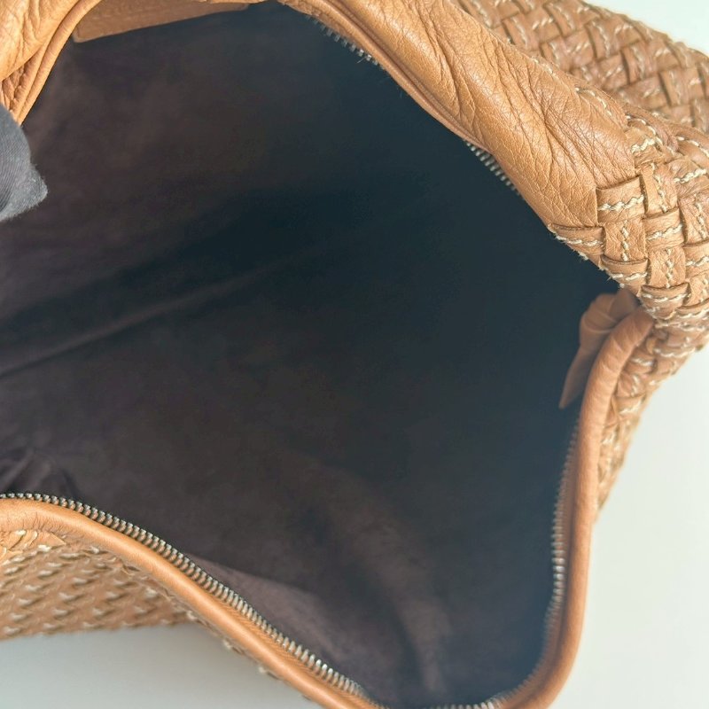99新🆕 Bottega Veneta BV 奶茶色編織Hobo包-14