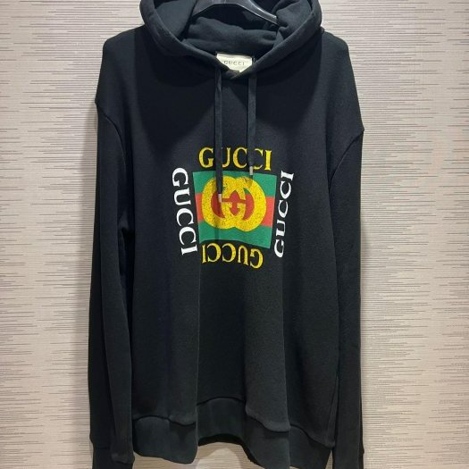 💎Han's house精品服飾💎GUCCI 復古 LOGO 連帽衛衣 大學T 現貨 XL-1