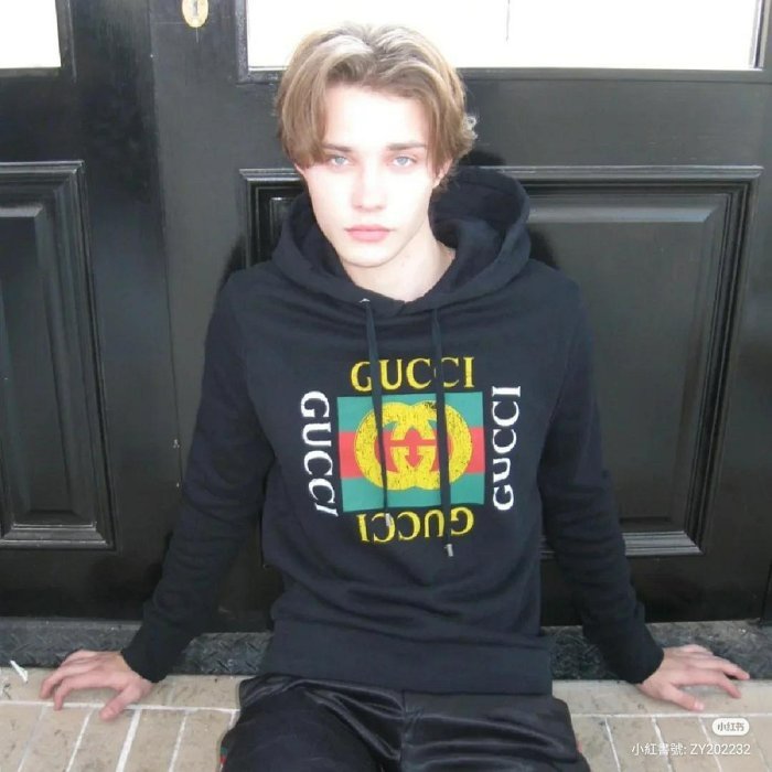 💎Han's house精品服飾💎GUCCI 復古 LOGO 連帽衛衣 大學T 現貨 XL-7