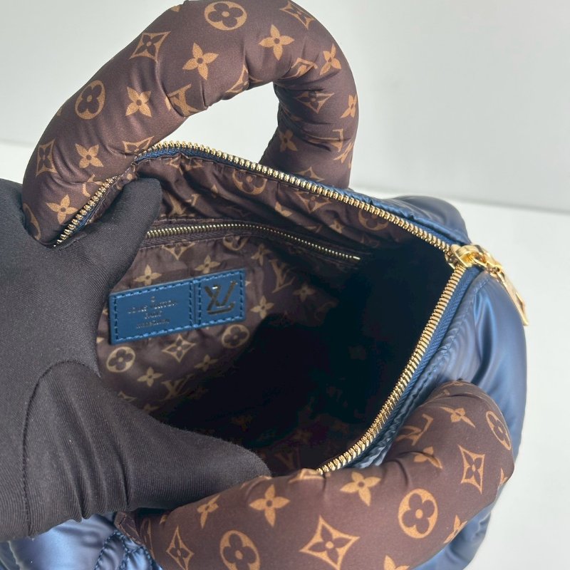 99新🆕 Louis Vuitton LV 路易威登 Bandoulière Speedy 25 炫藍色老花背帶-7