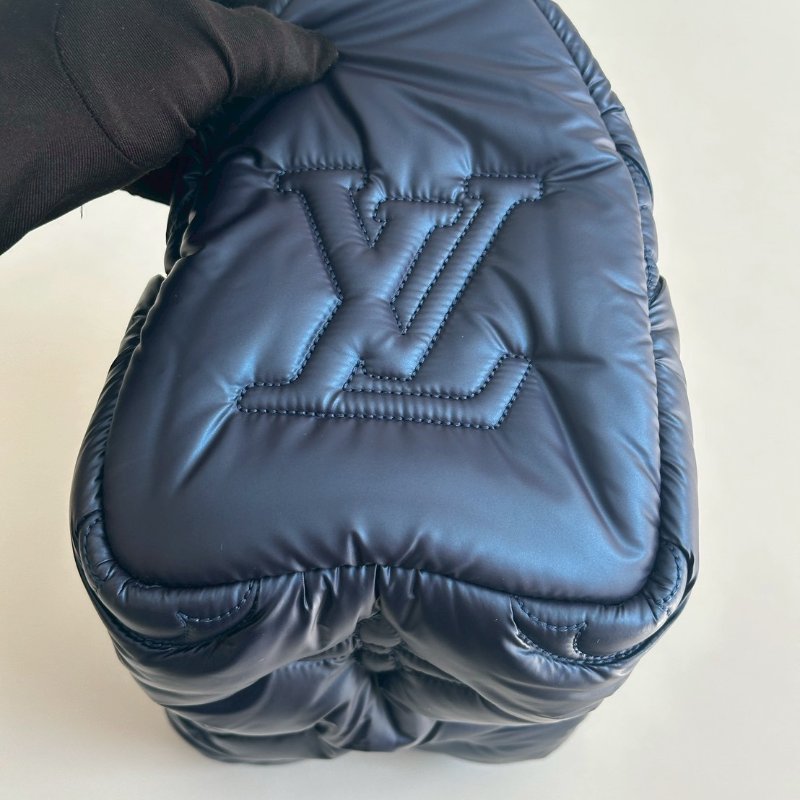 99新🆕 Louis Vuitton LV 路易威登 Bandoulière Speedy 25 炫藍色老花背帶-11