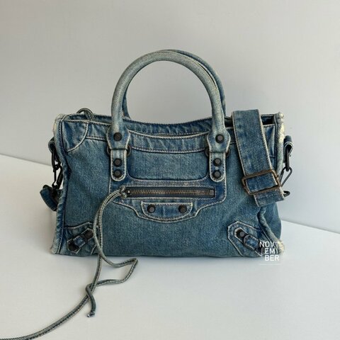 99新🆕 Balenciaga 巴黎世家 Le City 牛仔單寧 小號