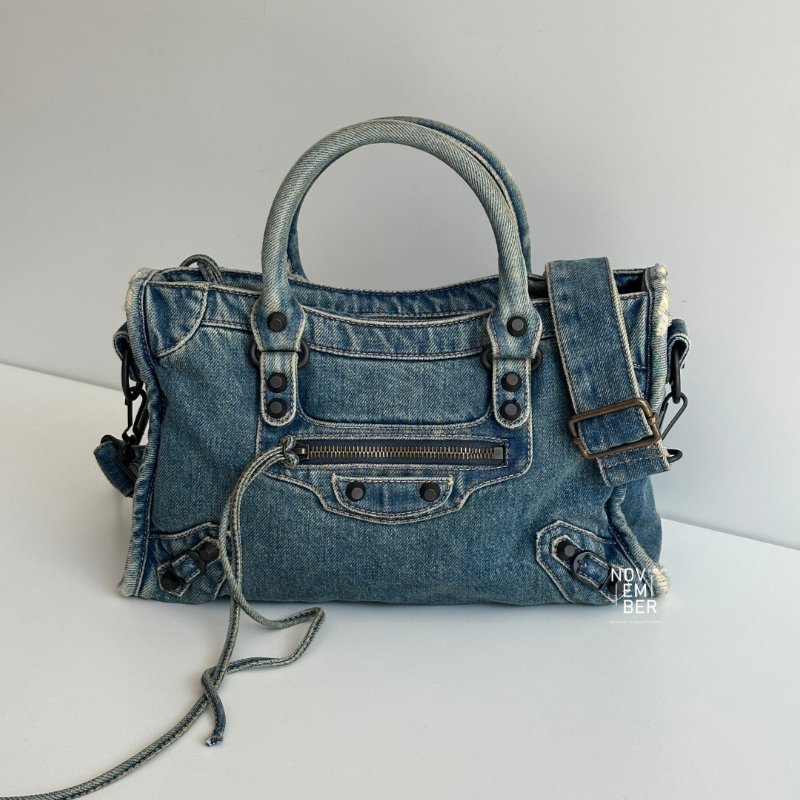 99新🆕 Balenciaga 巴黎世家 Le City 牛仔單寧 小號-0