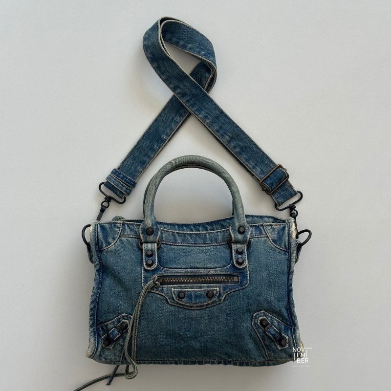 99新🆕 Balenciaga 巴黎世家 Le City 牛仔單寧 小號-1