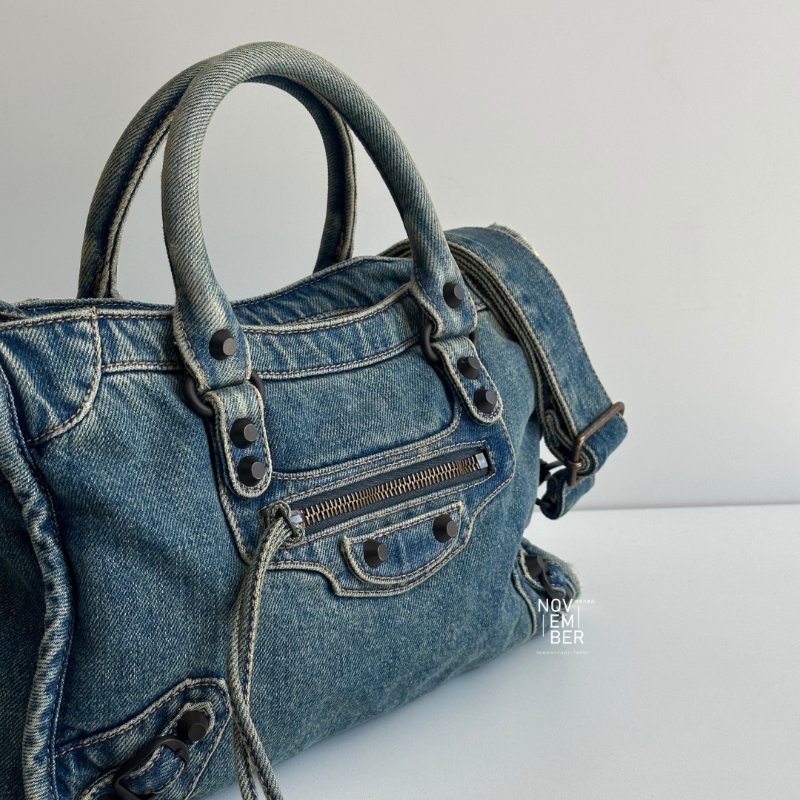 99新🆕 Balenciaga 巴黎世家 Le City 牛仔單寧 小號-2