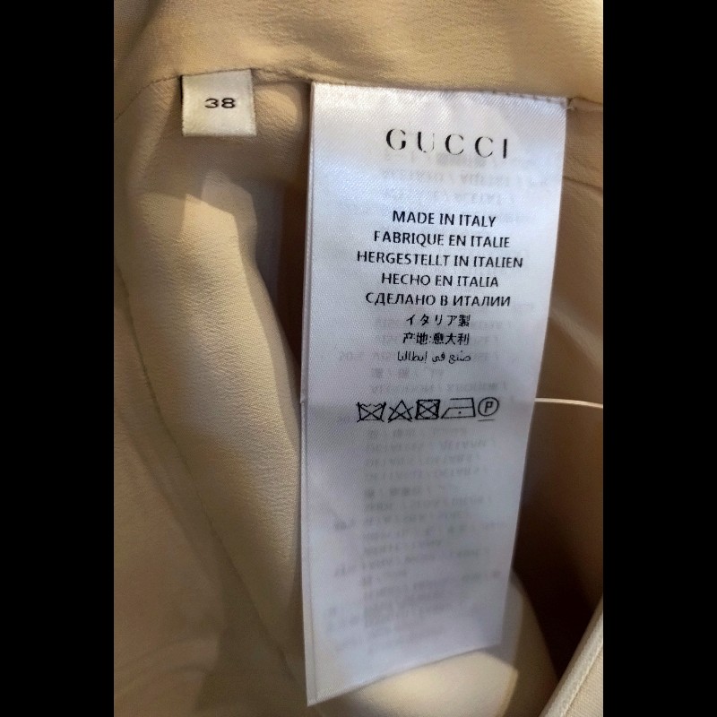 Gucci 米色底紅藍邊短袖洋裝-20