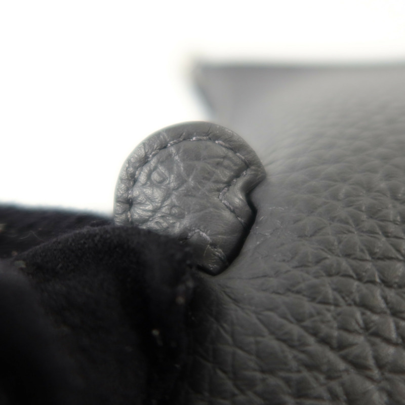 HERMES Clemence皮革Evelyne TPM銀扣肩背袋Gris Misty-6