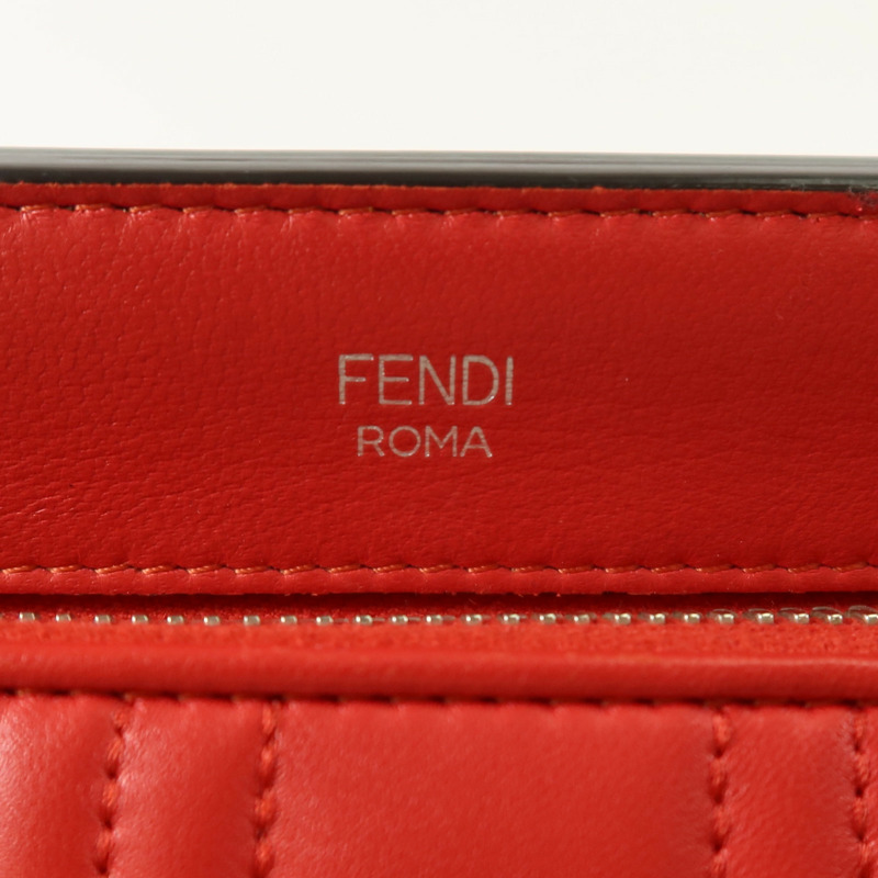 FENDI 牛皮皮革Dotcom Click銀扣鏈帶肩背袋-6