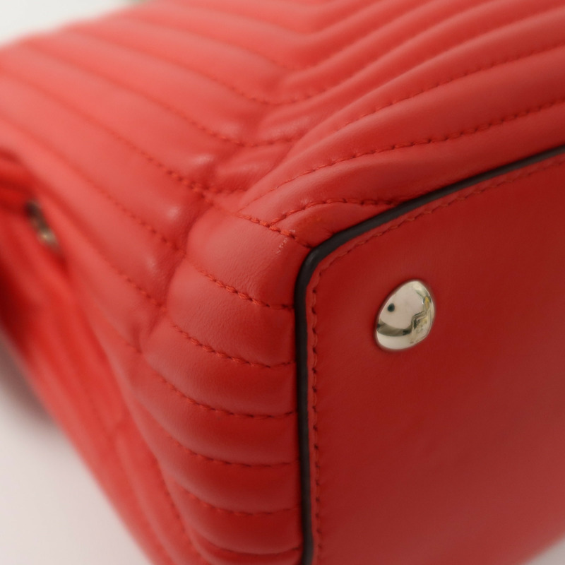 FENDI 牛皮皮革Dotcom Click銀扣鏈帶肩背袋-10