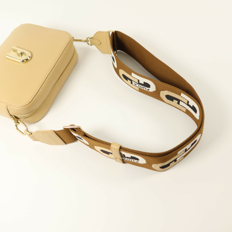 Furla 牛皮皮革Shoulder Bag金扣肩背袋-7