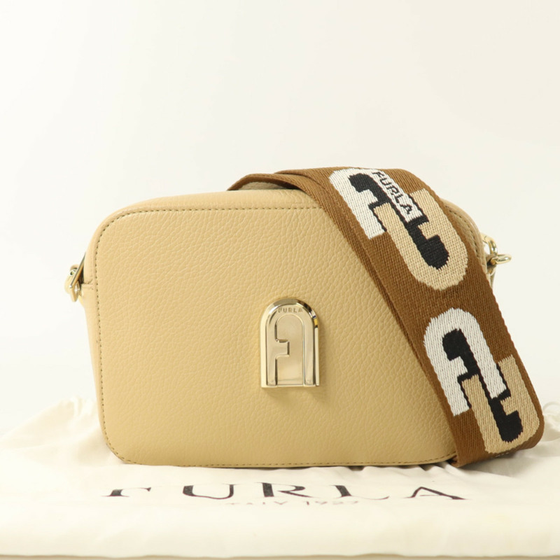Furla 牛皮皮革Shoulder Bag金扣肩背袋-9