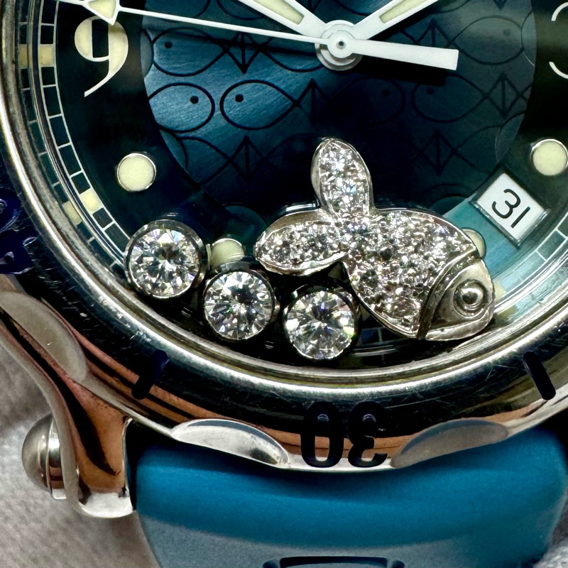 CHOPARD Happy Fish 漂浮魚鑽腕錶 4鑽-7