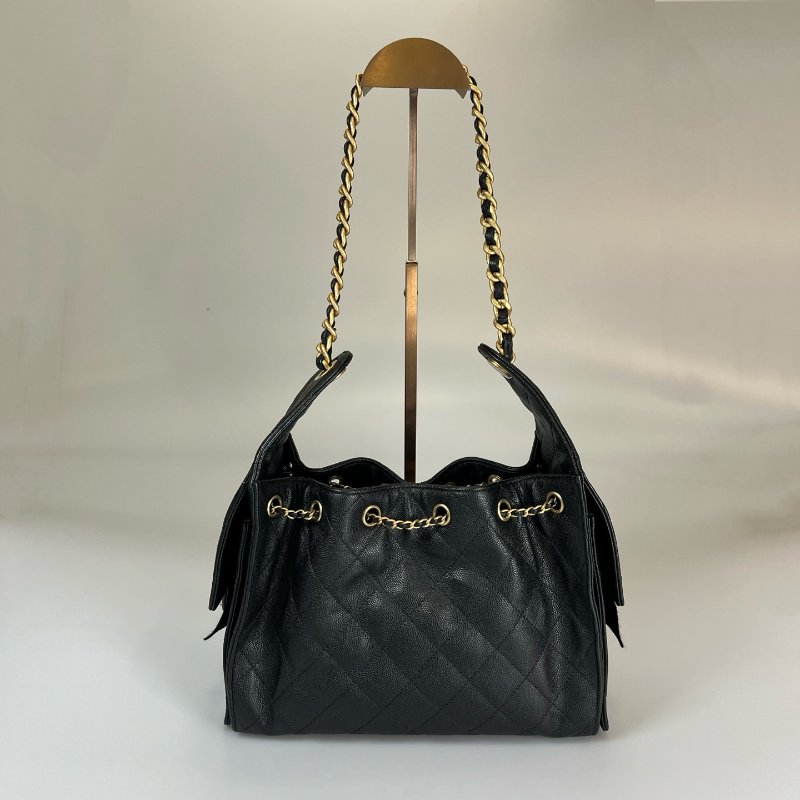 CHANEL 25 BAG 荔枝黑金 小號 AS5631/晶片款-1