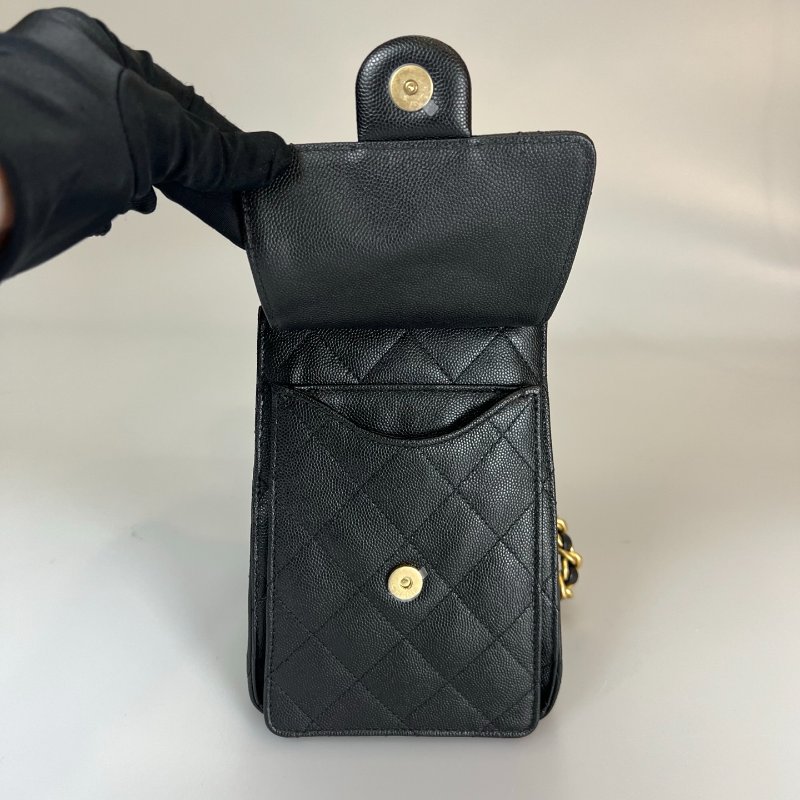CHANEL 25 BAG 荔枝黑金 小號 AS5631/晶片款-4