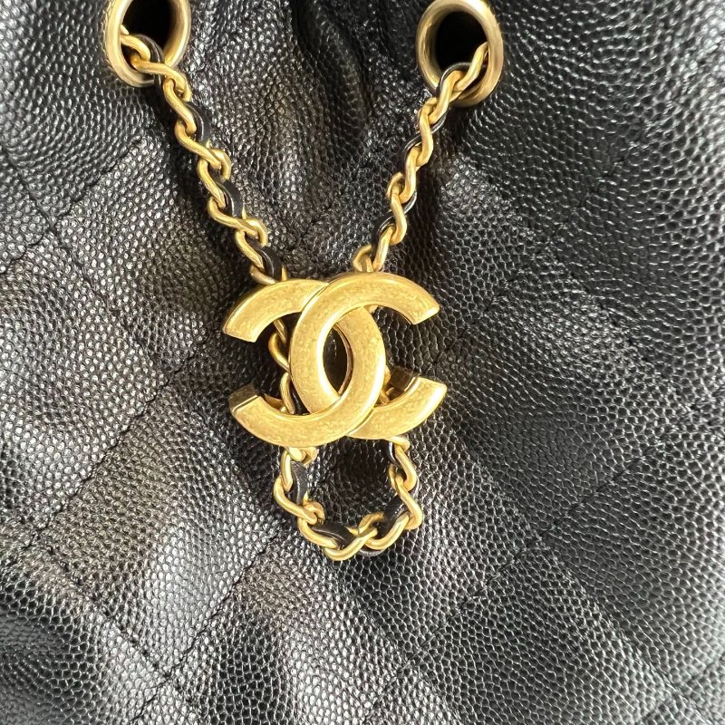 CHANEL 25 BAG 荔枝黑金 小號 AS5631/晶片款-8