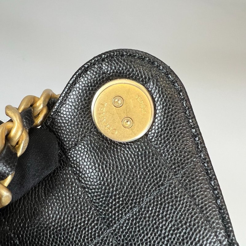 CHANEL 25 BAG 荔枝黑金 小號 AS5631/晶片款-14
