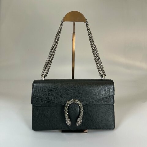 GUCCI 400249 水鑽黑色酒神包 中號