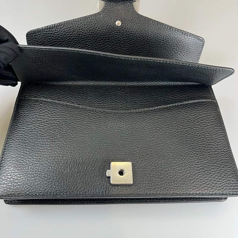 GUCCI 400249 水鑽黑色酒神包 中號-6