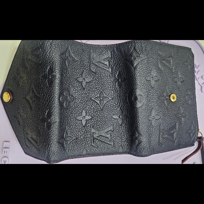 LV海軍藍牛皮三折短夾-2