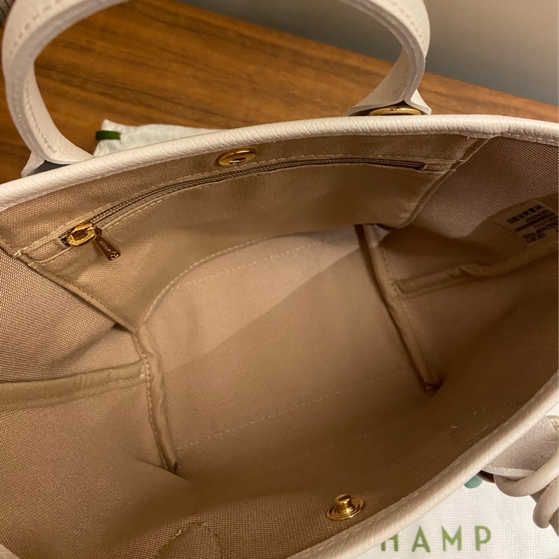 全新 LONGCHAMP 前口袋編織寬背帶串珠兩用提籃包-1