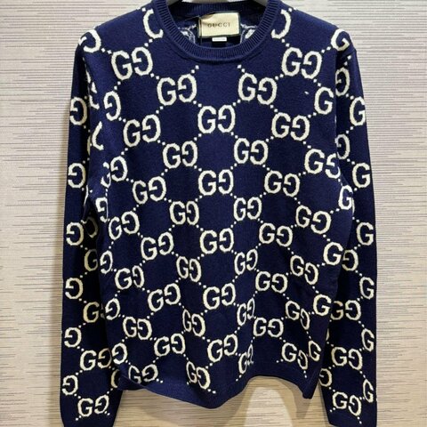 💎Han's house精品服飾💎GUCCI 滿版 GG 針織 羊毛 毛衣 現貨 ‎‎S ～ M 原價38800
