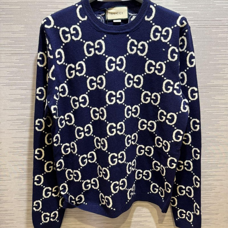 💎Han's house精品服飾💎GUCCI 滿版 GG 針織 羊毛 毛衣 現貨 ‎‎S ～ M 原價38800-0