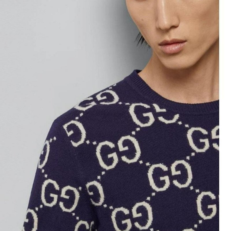 💎Han's house精品服飾💎GUCCI 滿版 GG 針織 羊毛 毛衣 現貨 ‎‎S ～ M 原價38800-2