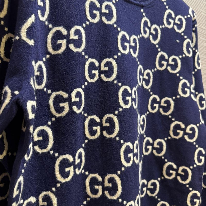 💎Han's house精品服飾💎GUCCI 滿版 GG 針織 羊毛 毛衣 現貨 ‎‎S ～ M 原價38800-5