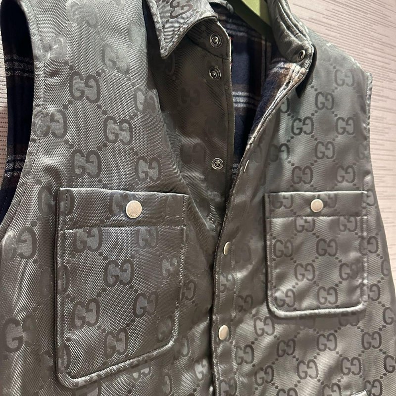 💎Han's house精品服飾💎GUCCI Supreme 尼龍 滿版 GG 背心 寬版-4