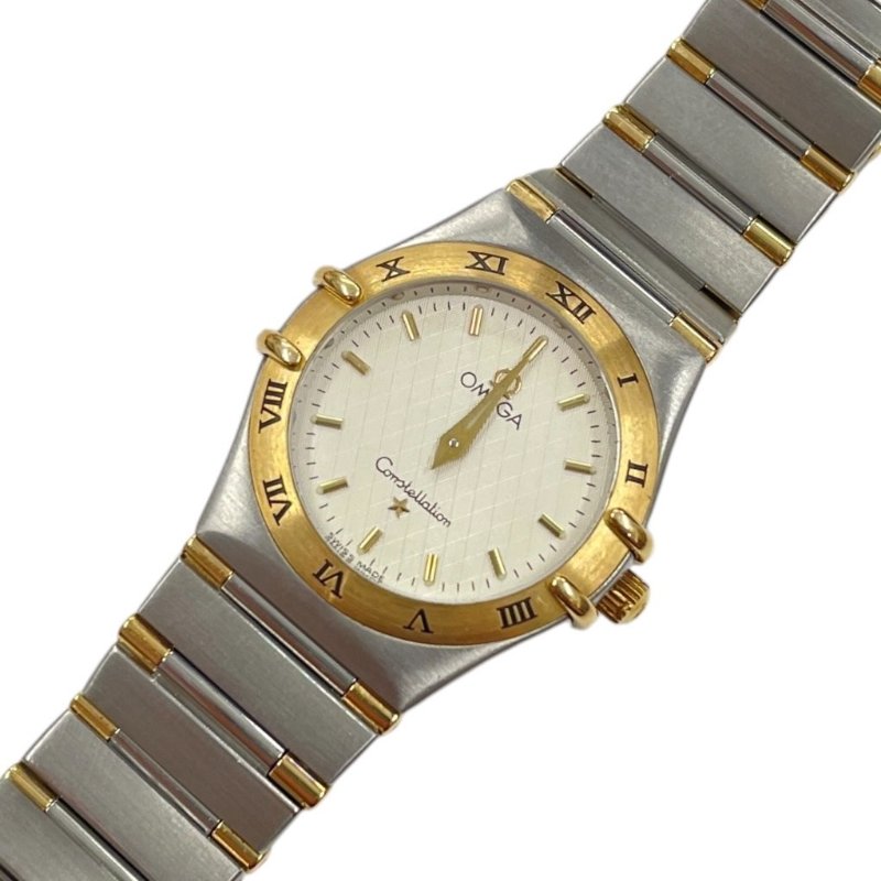 OMEGA 歐米茄 CONSTELLATION 星座系列腕表 1372.30.00 石英機芯 K18YG/不鏽鋼 白色錶盤-0