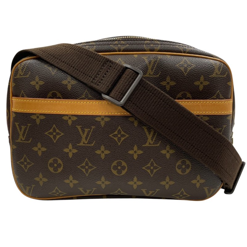 LOUIS VUITTON 路易威登 M45254  REPORTER PM 郵差包 PVC帆布 老花 棕色 金釦-0
