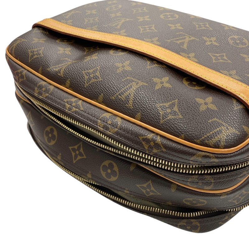 LOUIS VUITTON 路易威登 M45254  REPORTER PM 郵差包 PVC帆布 老花 棕色 金釦-10
