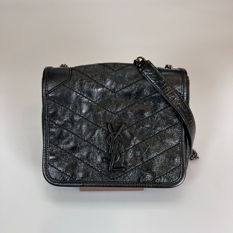 YSL 583103  黑灰NIKI WOC 側肩包-0