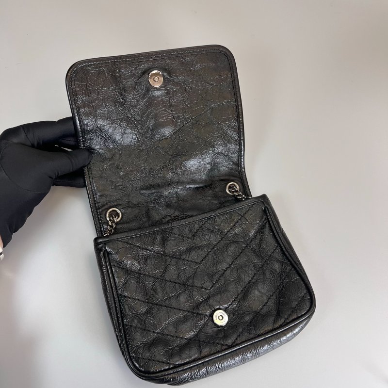 YSL 583103  黑灰NIKI WOC 側肩包-5