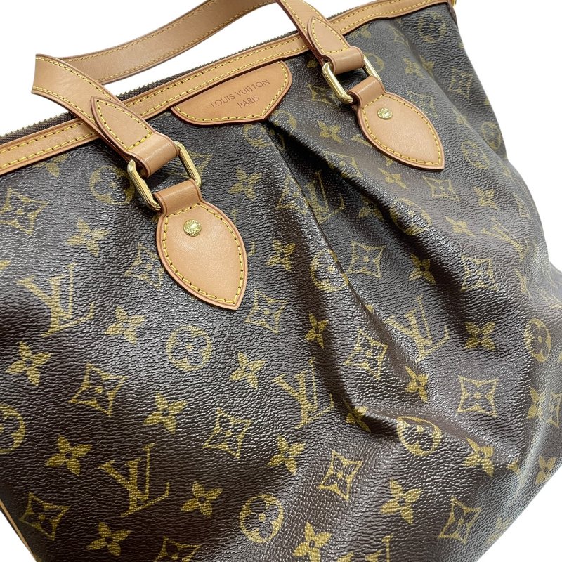 LOUIS VUITTON 路易威登 M40145  PALERMO PM 兩用托特包 PVC帆布 老花 棕色 金釦-11