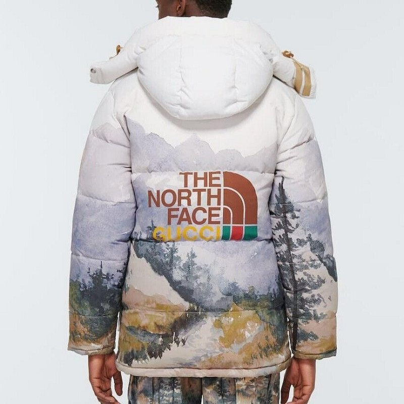 💎Han's house精品服飾💎 GUCCI 聯名 The North Face 羽絨 連帽可拆 外套 原價 95000-6