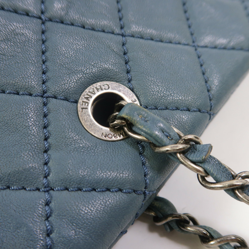 CHANEL 牛皮皮革Chain Tote鏈帶肩背袋-14
