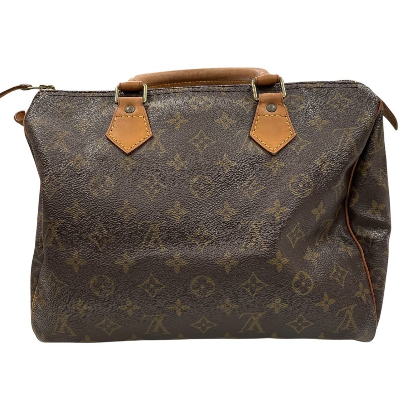 LOUIS VUITTON 路易威登 M41526 SPEED 30 波士頓包 PVC帆布 老花 棕色 金釦-1