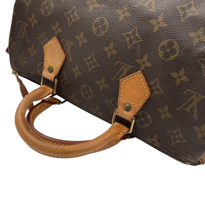 LOUIS VUITTON 路易威登 M41526 SPEED 30 波士頓包 PVC帆布 老花 棕色 金釦-9